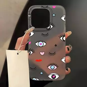 Чехлы для мобильных телефонов iPhone 11 13 15 Pro Max 12 14 Pro Max Чехол для iPhone 16 15 Plus 13 Pro 12 Матовая текстура с рисунком в виде мультяшных цветов iPhone 11 белый