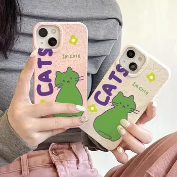 Чехлы для мобильных телефонов iPhone 11 13 XR 15 Pro Max 12 14 Pro Max Чехол для iPhone 16 7 Plus 8 Plus XS Max Разлагаемые и экологически чистые, устойчивые к падениям iPhone XS Max жёлтый