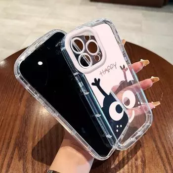 Чехлы для мобильных телефонов iPhone 11 13 XR 15 Pro Max 12 14 Pro Max чехол для iPhone 16 7 Plus 8 Plus XS Max Мультяшный узор Защита от падений Ударопрочный iPhone 6&6s синий