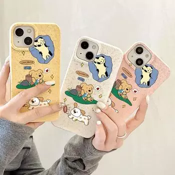 Чехлы для мобильных телефонов iPhone 11 13 XR 15 Pro Max 12 14 Pro Max Чехол для iPhone 16 7 Plus 8 Plus XS Max Разлагаемые и экологически чистые, устойчивые к падениям iPhone XS Max жёлтый