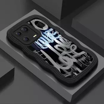 Чехлы для мобильных телефонов iPhone 11 13 XR 15 Pro Max 12 14 Pro Max Чехол для iPhone 16 7 Plus 8 Plus XS Max Big Wave Solid Color Cartoon Anti-Drop Водонепроницаемый iPhone 7&8 чёрный