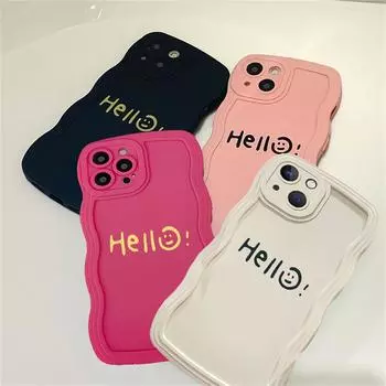 Чехлы для мобильных телефонов iPhone 11 13 XR 15 Pro Max 12 14 Pro Max Чехол для iPhone 16 7 Plus 8 Plus XS Max Big Wave Solid Color Cartoon Anti-Drop Водонепроницаемый iPhone 7&8 белый