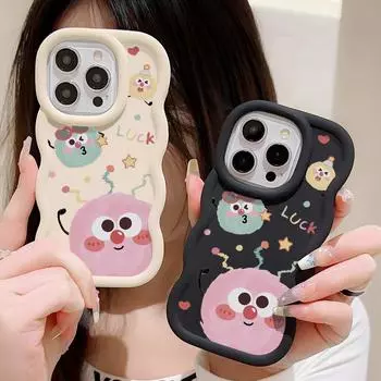 Чехлы для мобильных телефонов iPhone 11 13 XR 15 Pro Max 12 14 Pro Max Чехол для iPhone 16 7 Plus 8 Plus XS Max 15 Plus Macaron Cartoon Cute Anti-Drop Водонепроницаемый iPhone 11 Pro Max белый