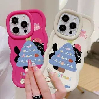 Чехлы для мобильных телефонов iPhone 11 13 XR 15 Pro Max 12 14 Pro Max Чехол для iPhone 16 7 Plus 8 Plus XS Max 15 Plus Macaron Cartoon Cute Anti-Drop Водонепроницаемый iPhone 11 Pro Max красный