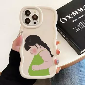 Чехлы для мобильных телефонов iPhone 11 13 XR 15 Pro Max 12 14 Pro Max Чехол для iPhone 16 7 Plus 8 Plus XS Max 15 Plus Macaron Cartoon Cute Anti-Drop Водонепроницаемый iPhone 11 Pro Max белый