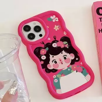 Чехлы для мобильных телефонов iPhone 11 13 XR 15 Pro Max 12 14 Pro Max Чехол для iPhone 16 7 Plus 8 Plus XS Max 15 Plus Macaron Cartoon Cute Anti-Drop Водонепроницаемый iPhone 11 Pro Max красный