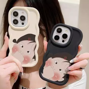 Чехлы для мобильных телефонов iPhone 11 13 XR 15 Pro Max 12 14 Pro Max Чехол для iPhone 16 7 Plus 8 Plus XS Max 15 Plus Macaron Cartoon Cute Anti-Drop Водонепроницаемый iPhone 11 Pro Max белый