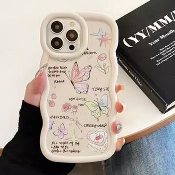 Чехлы для мобильных телефонов iPhone 11 13 XR 15 Pro Max 12 14 Pro Max Чехол для iPhone 16 7 Plus 8 Plus XS Max 15 Plus Macaron Cartoon Cute Anti-Drop Водонепроницаемый iPhone 11 Pro Max белый