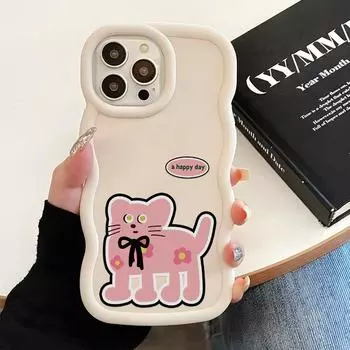 Чехлы для мобильных телефонов iPhone 11 13 XR 15 Pro Max 12 14 Pro Max Чехол для iPhone 16 7 Plus 8 Plus XS Max 15 Plus Macaron Cartoon Cute Anti-Drop Водонепроницаемый iPhone 11 Pro Max красный