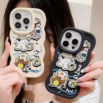 Чехлы для мобильных телефонов iPhone 11 13 XR 15 Pro Max 12 14 Pro Max Чехол для iPhone 16 7 Plus 8 Plus XS Max 15 Plus Macaron Cartoon Cute Anti-Drop Водонепроницаемый iPhone 11 Pro Max белый