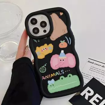 Чехлы для мобильных телефонов iPhone 11 13 XR 15 Pro Max 12 14 Pro Max Чехол для iPhone 16 7 Plus 8 Plus XS Max 15 Plus Macaron Cartoon Cute Anti-Drop Водонепроницаемый iPhone 11 Pro Max красный