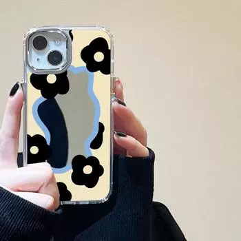 Чехлы для мобильных телефонов iPhone 11 13 XR 15 Pro Max 12 14 Pro Max Чехол iPhone 16 XS Max Зеркальный защитный чехол Зеркальный Изысканный мультяшный водонепроницаемый iPhone 11 Pro Max серебряный песка