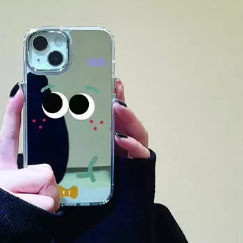 Чехлы для мобильных телефонов iPhone 11 13 XR 15 Pro Max 12 14 Pro Max Чехол iPhone 16 XS Max Зеркальный защитный чехол Зеркальный Изысканный мультяшный водонепроницаемый iPhone 11 Pro Max серебряный песка