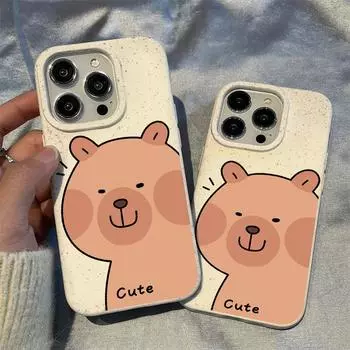 Чехлы для мобильных телефонов iPhone 11 13 XR 15 Pro Max 12 14 Pro Max Чехол для iPhone 16 7 Plus 8 Plus XS Max Разлагаемые и экологически чистые iPhone XS Max розовый