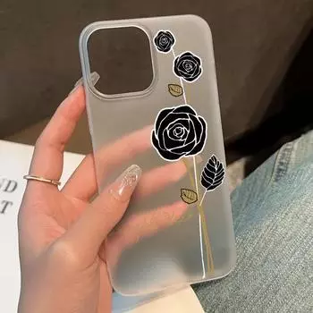 Чехлы для мобильных телефонов iPhone 11 13 15 Pro Max 12 14 Pro Max Чехол для iPhone 16 15 Plus 13 Pro 12 Матовая текстура с рисунком в виде мультяшных цветов iPhone 11 белый