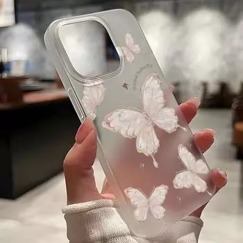 Чехлы для мобильных телефонов iPhone 11 13 15 Pro Max 12 14 Pro Max Чехол для iPhone 16 15 Plus 13 Pro 12 Матовая текстура с рисунком в виде мультяшных цветов iPhone 11 белый