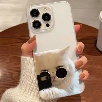 Чехлы для мобильных телефонов iPhone 11 13 15 Pro Max 12 14 Pro Max Чехол для iPhone 16 15 Plus 13 Pro 12 Матовая текстура с рисунком в виде мультяшных цветов iPhone 11 белый