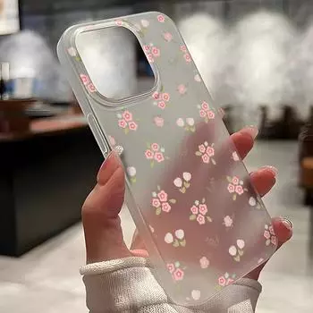 Чехлы для мобильных телефонов iPhone 11 13 15 Pro Max 12 14 Pro Max Чехол для iPhone 16 15 Plus 13 Pro 12 Матовая текстура с рисунком в виде мультяшных цветов iPhone 11 белый