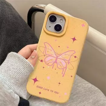 Чехлы для мобильных телефонов iPhone 11 13 XR 15 Pro Max 12 14 Pro Max Чехол для iPhone 16 7 Plus 8 Plus XS Max Разлагаемые и экологически чистые iPhone XS Max розовый