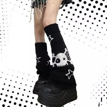 Чехлы для носков JK Вязаные леггинсы для студентов Jk Носки средней длины выше колена Женские шерстяные носки free size