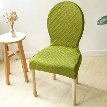Чехлы для обеденных столов и стульев специальной формы, круглая спинка, полностью обернутые цельные чехлы для стульев, утолщенные овальные, домашний декор
