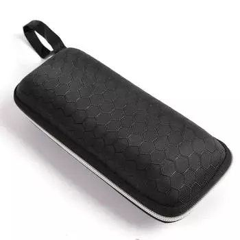 Чехлы для очков, чехол для солнцезащитных очков для женщин и мужчин, ремешок для очков на молнии чёрный