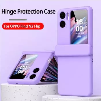 Чехлы для Oppo Find N2 с откидным шарниром, чехол с шарниром, полная защита, ультратонкий жесткий чехол для телефона для ПК для Oppo Find N2 Flip, 5 г, чехол ForOPPO Find N2 Flip прозрачный
