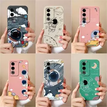 Чехлы для OPPO K12X A3X Realme C63 P1 Pro Narzo 70 Pro Защита камеры жидкий силикон мягкие тонкие чехлы для телефонов Pilot Astronaut Shell Корпус для OPPO Oppo A3x 5G (India)