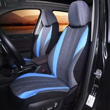 Чехлы для передних сидений автомобиля с сеткой 3 мм, автомобильные товары, боковые чехлы для сидений с синей тканью для nissan qashqai j10