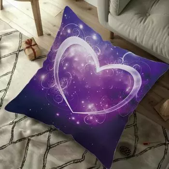 Чехлы для подушек Фиолетовые наволочки с сердечками для подушек на День святого Валентина, свадьбу, День матери, годовщину, декор, подарок, наволочка для подушки в фермерском стиле для домашнего дивана CC2PS454505C22