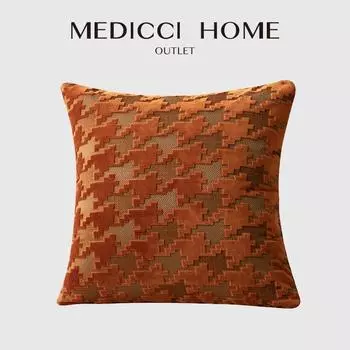 Чехлы для подушек Medicci Home с рисунком «гусиная лапка», бархатные декоративные наволочки в стиле бохо для дивана, кровати, гостиной, 45x45 см 45x45cm(NO FILLING)