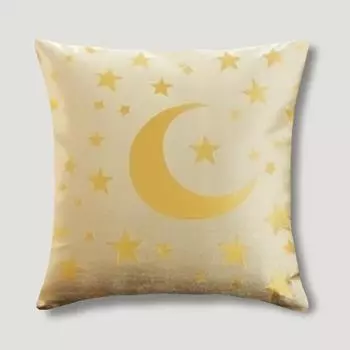 Чехлы для подушек с золотыми звездами и луной для дивана, домашнего декора, современные, 17,7x17,7 дюймов, двухсторонние вставки с узором не входят в комплект CC2PS454513C26