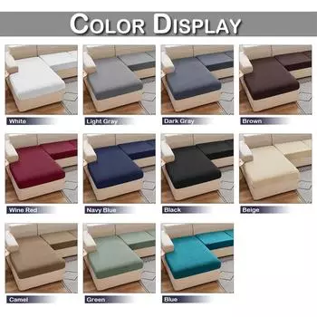 Чехлы для подушек сидений из жаккарда, эластичный чехол для дивана для гостиной, съемный, моющийся, флисовый чехол для дивана, защитный декор 1 Seat 50-75cm белый