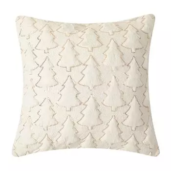 Чехлы для подушек в виде рождественской елки, мягкие плюшевые наволочки для диванных подушек (бежевый)