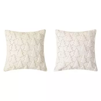 Чехлы для подушек в виде рождественской елки, мягкие плюшевые наволочки для диванных подушек (бежевый) QD