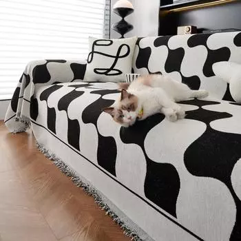 Чехлы для полотенец для дивана из синели, тканевый чехол для дивана, нескользящий универсальный коврик, универсальная подушка для дивана с полным покрытием, устойчивая к царапинам 180X130