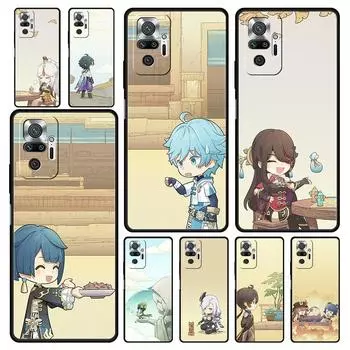 Чехлы для Redmi 10C Genshin Impact klee Qiqi xiao, чехол для телефона Xiaomi Redmi Note 12 11 9S 9 10 Pro Plus 7 9T 8T 9C 9A 8A, чехол Redmi Note 8
