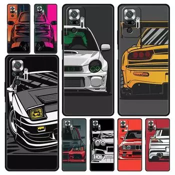 Чехлы для Redmi 10C, японский чехол для телефона со спортивным автомобилем JDM для Xiaomi Redmi Note 12 11 9S 9 8 10 Pro Plus 7 9T 8T 9C 9A 8A, чехол Redmi Note 10