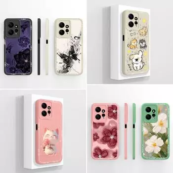 Чехлы для Redmi Note 12 11 11T Pro Plus Turbo 12S 11S 11E 12R Note11 11Pro+ 4G 5G чехол красочные красивые цветы жидкий силикон мягкий корпус для Redmi Redmi Note 12 4G
