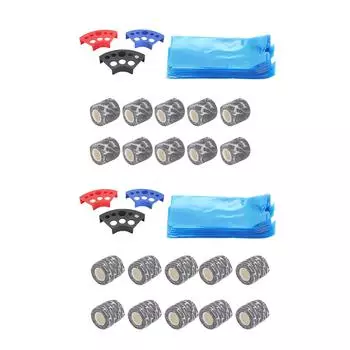 Чехлы для ручек с ручками, ленты, держатель для чернил, подставка, водонепроницаемая, пылезащитная, удобная, безопасная для татуировки Grey Tape