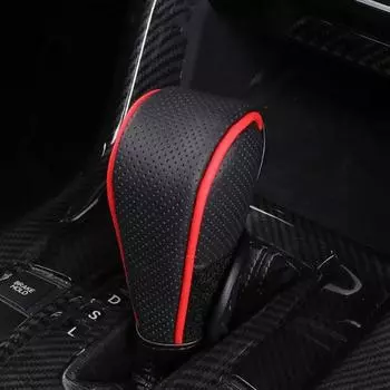 Чехлы для рычага переключения передач из натуральной кожи, нескользящая защита для ручки переключения передач, головка рычага переключения передач Brown-Magic strap style