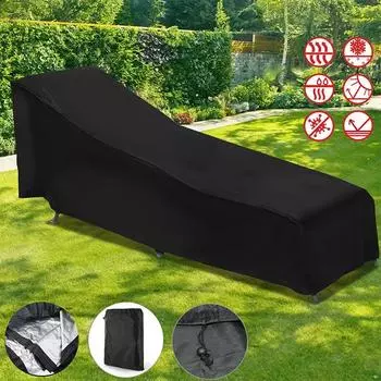 Чехлы для садовых кресел Чехлы для уличной мебели Чехлы для навесов от солнца 210D Ткань Оксфорд Водонепроницаемые защитные чехлы для мебели 208*76*41/79cm(82 * 30*16 31 чёрный