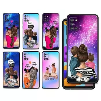 Чехлы для Samsung Galaxy A72 A51 A32 4G A12 A02s A71 A52 A41 A21s A31 A73 A33 A03s A52s 5G A13, чехол «Супер мама», для маленьких девочек и мальчиков Samsung A71