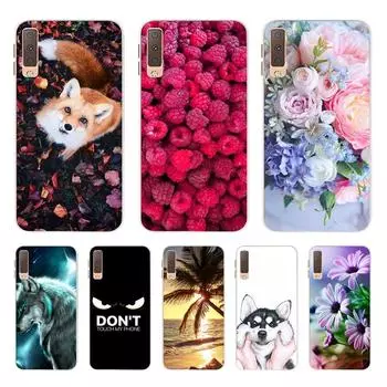 Чехлы для Samsung Galaxy A7 2018, силиконовый цветной чехол для телефона, чехол для Samsung A7 2018 A750 A750F, защитный корпус 6,0 дюймов Samsung A7 2018 A750