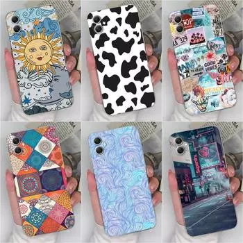 Чехлы для Samsung S23 FE A34 S24 Plus Ultra A15 A05 A55 A35 5G, чехлы с необычным прозрачным узором, мягкие силиконовые защитные чехлы для телефонов, корпус для Galaxy Shell Samsung M34 5G