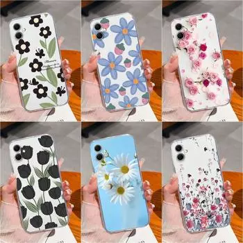 Чехлы для Samsung Xcover 7 S24 Ultra Plus S23 FE A55 A15 A05S M34, красивые цветочные сумки для телефонов, мягкая силиконовая защитная пленка для экрана для Galaxy Capas Samsung M34 5G