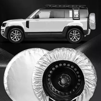 Чехлы для шин диаметром 27-31 дюйм. Чехол для автомобильного колеса. Защитный чехол для автомобильной шины. Аксессуары для автомобиля. чёрный