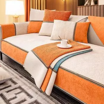 Чехлы для сидений дивана, шенилл, жаккард, Housse Canape, висящий на диване, защитный чехол для домашнего декора, флисовый чехол для дивана на зиму, теплый 70x70cm1pc