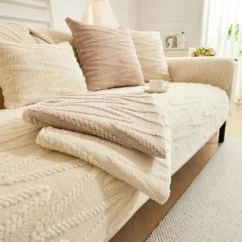 Чехлы для сидений диванов из плотного плюша, скандинавский жаккард, канапе, диваны, защитные коврики, полотенце для дивана, зимний теплый чехол для дивана в форме буквы L 70x70 A