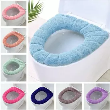 Чехлы для сидений унитазов для ванной комнаты, практичные, зимние, удобные, вязанные, теплые, мягкие, коврики 30cm зелёный